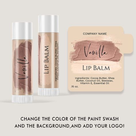 10.0US $ |DIY Product Label Editable Lip Balm Label Printable Chapstick Label Design Editable Label Brush Stroke Lip Balm Label Template| | - AliExpress Lip Balm Labels Template, Lip Balm Label, Chapstick Labels, Lip Balm Ingredients, Vanilla Lip Balm, Lip Balm Labels, Label Printable, Label Templates, Lip Scrub