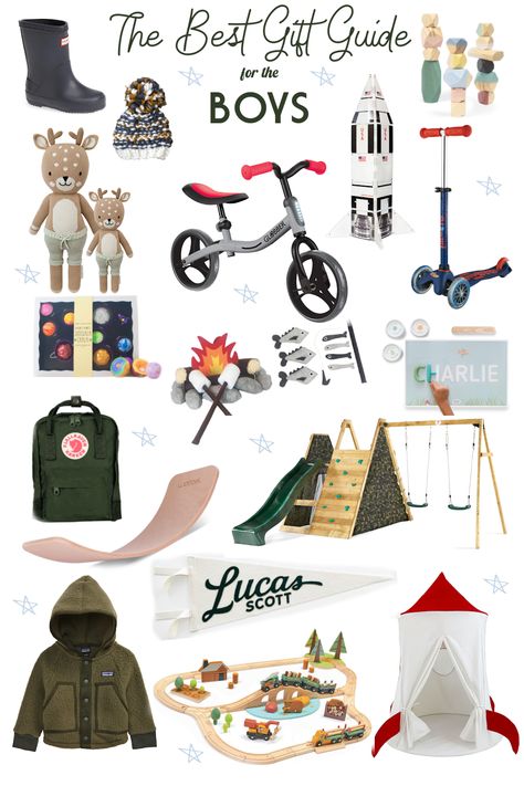 Gift Guide for the Boys! Gift Guide 7 Year Boy, Little Boy Christmas Gifts, Toddler Gift Ideas For Boys, Outdoor Gifts For Boys, Little Boy Gift Ideas, Little Boy Gifts, Christmas Gifts For Toddlers Boys, Gifts For 2 Year Boy, Toddler Boy Gift Ideas