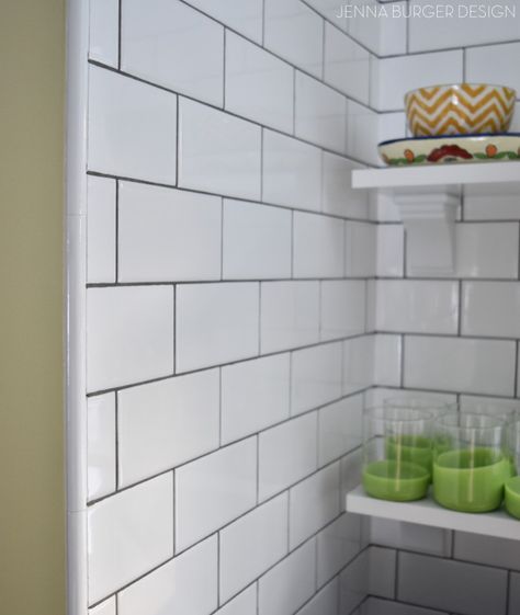 Kitchen Subway Tile Backsplash, Kitchen Subway Tile, White Subway Tiles Kitchen Backsplash, Beveled Subway Tile Backsplash, Subway Tile Colors, White Subway Tile Kitchen, Tile Shower Niche, Tile For Kitchen Backsplash, Beveled Subway Tile