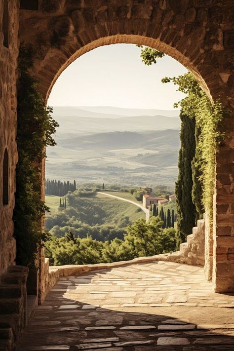 Tuscan Landscape Photography, Tuscan Countryside Aesthetic, Italian Countryside Landscape, Art Of Italy, Tuscan Landscape Painting, Italian Art Aesthetic, Toscana Aesthetic, Tuscan Aesthetic, Italian Countryside Aesthetic