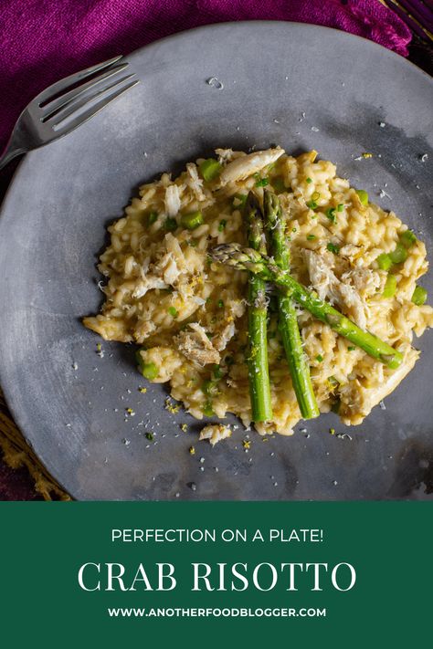 Fresh, flavourful, creamy and easier than you think to make too. This crab risotto will win over the hearts of all your friends and family! #risotto #crabrisotto #arboriorice #risottorice #crab #freshcrab #howtomakerisotto @another_food_blogger Veggie Risotto, Crab Risotto, Week Meals, How To Make Risotto, Tomato Risotto, Creamy Crab, Polenta Recipes, Fancy Dishes, Delicious Clean Eating