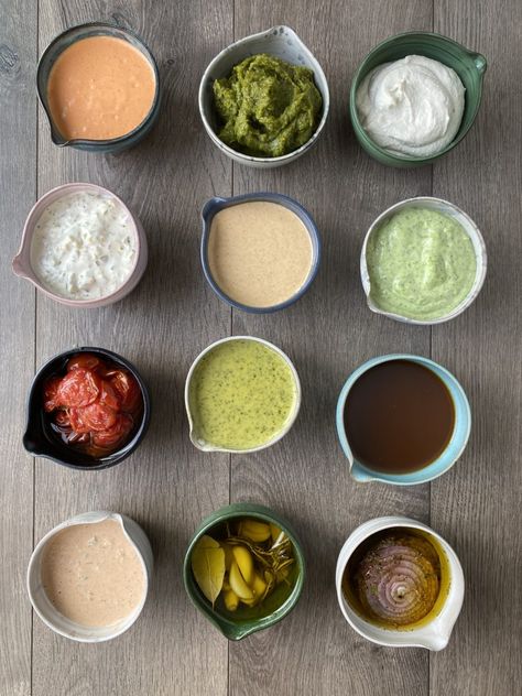 Whole30 Dressing, Whole 30 Sauces, Magic Elixir, Sauces And Dressings, Spicy Almonds, Asian Chicken Salads, Roasted Red Pepper Sauce, Pistachio Pesto, Salad Dressing Recipes Homemade