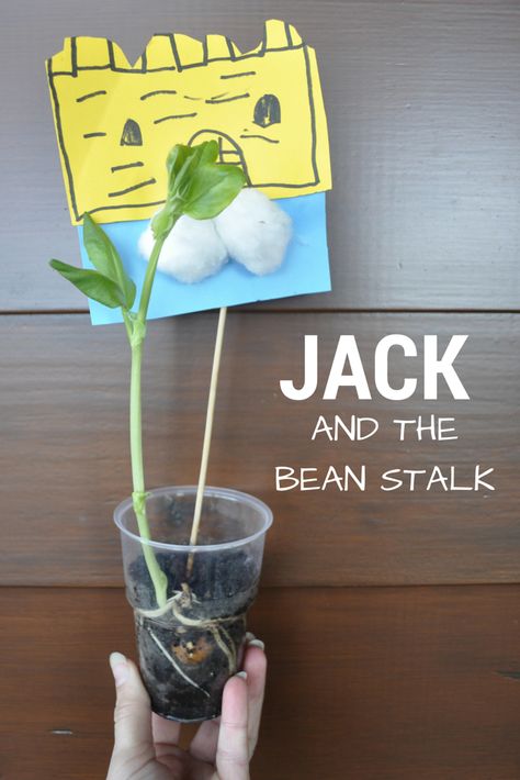 Jack  the Bean Stalk – Gardening with Kids – Be A Fun Mum Eyfs Jack And The Beanstalk, Jack And The Bean Stalk, Fairy Tales Preschool Activities, Bean Stalk, Fairy Tales Preschool, Gardening With Kids, Fairy Tale Activities, Fairy Tales Unit, Preschool Garden