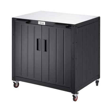 Feasto KT2435C 304 Stainless Steel Table Food Prep Grill Cart Table with Storage Cabinet - On Sale - Bed Bath & Beyond - 39500146 Outdoor Grill Cart, Grill Cabinet, Tailgate Grilling, Stainless Steel Table Top, Cabinet Island, Side Patio, Kitchen Island Cabinets, Grill Cart, Outdoor Kitchen Cabinets