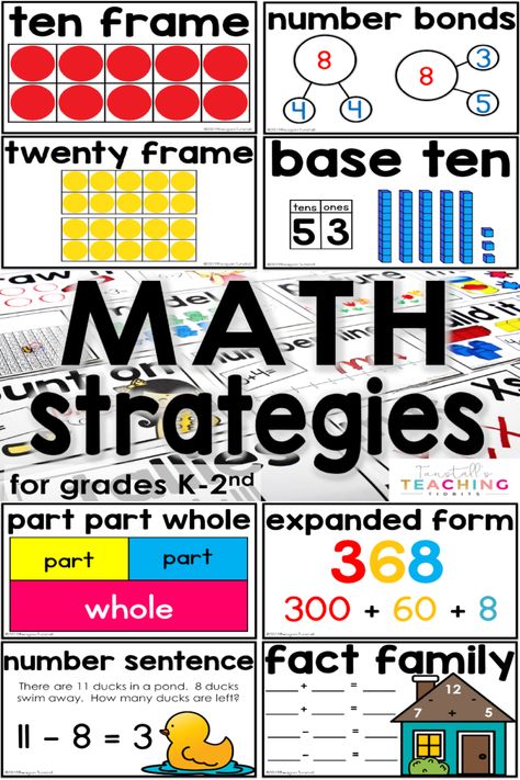 Math Games First Grade, Math Focus Walls, Bridges Math, Focus Wall, Math Intervention, Math Instruction, Math Strategies, Teaching Students, Second Grade Math