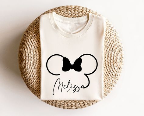 Personalized Disneyland Shirt, Customize Disney Trip Tee, Mickey Mouse With Name, Minnie Mouse With Name, Gift for Woman, Holiday Shirt - Etsy Disney February, Unique Disney Shirts, Disney Mom Shirt, Cricut T Shirts, Items To Make And Sell, Family Disney Shirts Matching, Disney Attire, Kids Disney Shirts, Christmas At Disney