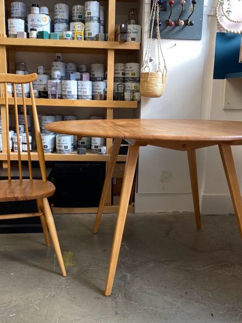 We have completely stripped and refinished this classic ercol drop leaf table and 4 Ercol Goldsmith chairs. Available to view in store. Drop Leaf Table, Brick And Mortar, Leaf Table, In Store, Furniture, Home Decor, Home Décor