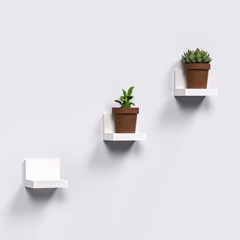 Simple Wall Shelf Ideas, Small Floating Shelves Decor, Mini Wall Shelves, Mini Shelves On Wall, Small Floating Shelves Living Room, Diy Small Wall Shelf, Mini Shelf Decor Ideas, Mini Floating Shelves, Small White Shelf