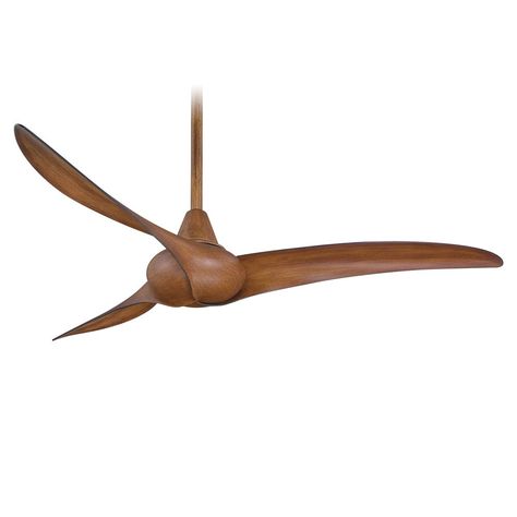 Minka Aire Wave Ceiling Fan - Distressed Koa Finish Great Room Ceiling, Alcove Lighting, Wooden Ceiling Fans, Ceiling Fan Makeover, Interior Light Fixtures, Fans Ceiling, Fan Ideas, Field House, 3 Blade Ceiling Fan