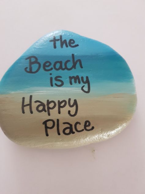 Beach Theme Rock Painting, Rock Painting Ideas Beach Theme, Ocean Themed Painted Rocks, Beach Theme Painted Rocks, Beach Rock Painting Ideas, Rock Painting Ideas Beach, Rock Painting Beach, Beach Painted Rocks, River Stones Crafts