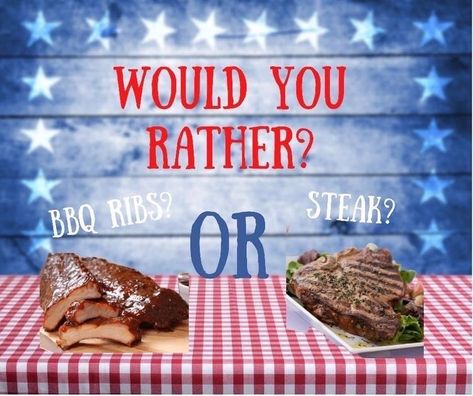 Were having a BBQ..whats on the menu?! I like both, but steak is my go to!! 4th Of July Engagement Posts, Memorial Day Interactive Posts, July Interactive Post, 4th Of July Interactive Post, Interaction Post, Interaction Posts, Quote Question, Interactive Facebook Posts, Tupperware Consultant