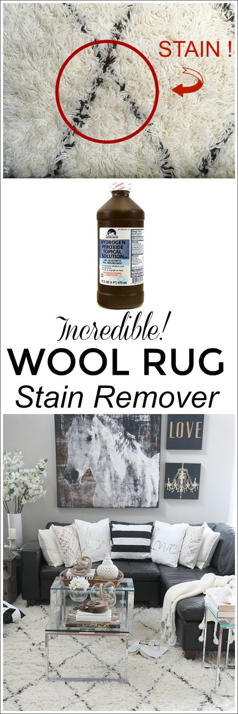 This is INCREDIBLE! See how I removed a stubborn tea stain out of our wool Moroccan shag area rug using hydrogen peroxide. This cleaning tip completely removed the stain and didn't discolor our carpet! Carpet Stain Remover, Carpet Diy, Carpet Stain, Carpet Cleaning Solution, Carpet Cleaning Hacks, Deep Cleaning Tips, Diy Carpet, Hydrogen Peroxide, Tea Stains