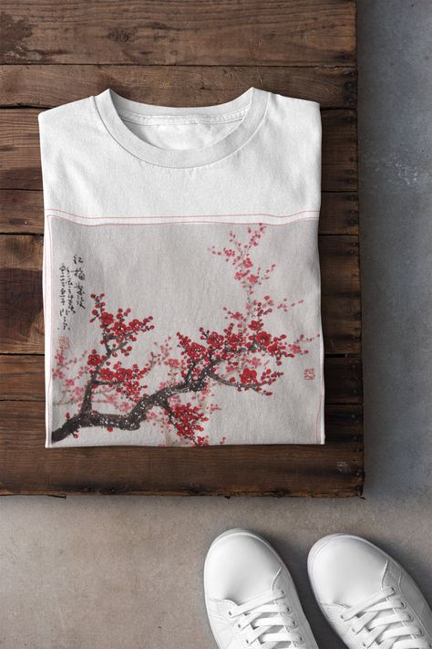 Pulp Fiction Shirt, Flower Petal Art, Petal Art, Cherry Blossom Painting, Japanese Sakura, Print Aesthetic, Art Tumblr, Tumblr Aesthetic, Sakura Flower