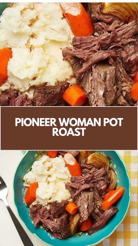 This delicious Pioneer Woman Pot Roast is a simple, hearty meal that’s perfect for any occasion. With tender, juicy beef, caramelized onions, and savory carrots, it’s a comforting dish that’s easy to make with common ingredients. Slow-roasted to perfection, this pot roast will quickly become a family favorite! Pioneer Woman Crockpot Pot Roast, Pioneer Woman Pot Roast Dutch Ovens, Pioneer Woman’s Pot Roast, Pioneer Woman Perfect Pot Roast, Ww Pot Roast, Pioneer Woman Slow Cooker Pot Roast, Pepsi Pot Roast, Pioneer Woman Roast Beef, Pioneer Woman Chuck Roast