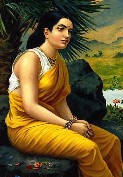 Indian Epics: Images and PDE Epics: Image: Sita in Exile Ravivarma Paintings, Bahubali Movie, Cosmic Heart, Wallpaper House, Rama Sita, Ravi Varma, Pichwai Art, Giant People, Story Pictures