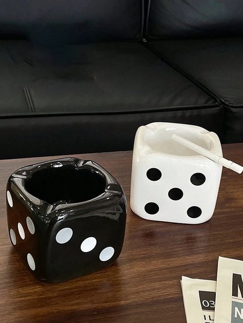 1pc Ceramic Dice Ashtray For Home And Outdoor Use, Novelty Ashtrays For Cigarettes, Portable Cigarette Ash Catcher For Car And TableI discovered amazing products on SHEIN.com, come check them out! Dice Ashtray, Hand Built Pottery Ashtray, Mouth Ashtray, Pretty Ashtray, Ash Trays Clay, Diy Clay Ashtray Ideas, Ashtray Ideas, Ceramic Ashtray, Pottery Gifts