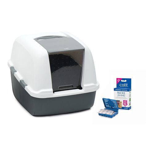 Catit 44071 Jumbo Magic Blue Litter Box ** See this great product. (This is an affiliate link) #Catlitterandhousebreaking Small Chicken Breeds, Large Cat Breeds, Cat Supplies List, Litter Box Covers, Cat Pad, Cat Proofing, Cat Essentials, Litter Mat, Cat Litter Box Furniture