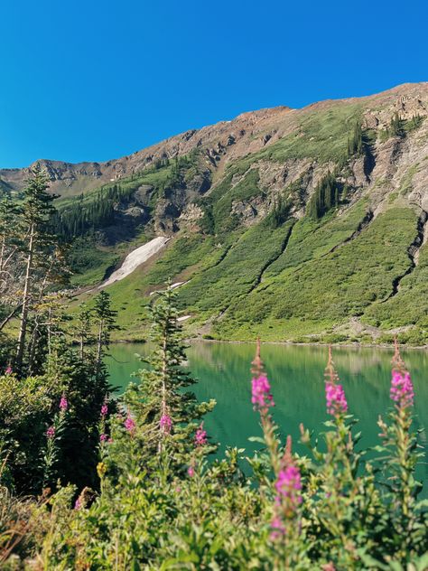 emerald lake in crested butte, co. off roading adventures. hiking, mountain biking, alpine lakes, colorado, wildflowers, wildflower capital, backpacking, camping, swimming, summer, blooming flowers, flower, wildlife, nature, the outdoors Crested Butte Wildflower Hikes, Emerald Lake Colorado, Summer Blooming Flowers, Colorado Road Trip, Colorado Wildflowers, Road Trip To Colorado, Cabin Trip, Crested Butte Colorado, Backpacking Camping