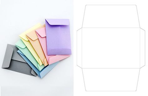 how to make envelopes / molde para hacer sobres 3 Make Envelopes, Box Packaging Templates, Letter Organizer, Money Envelope, Packaging Template, Handmade Envelopes, Diy Letters, Money Envelopes, Box Template