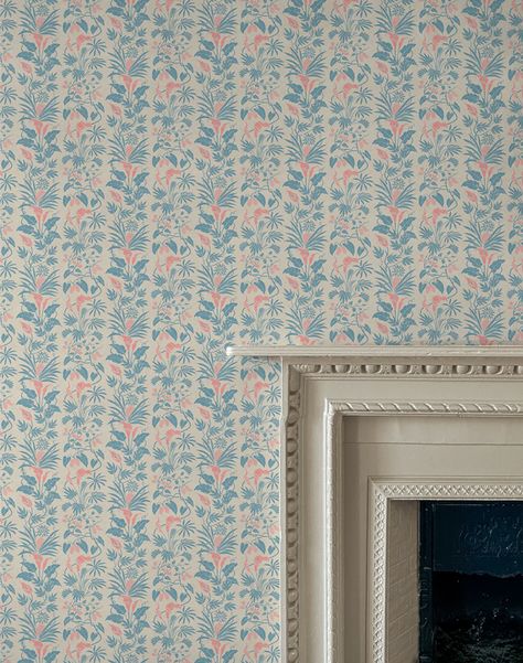 Overview A beautiful botanic wallpaper with trailing foliage that brings nature into the heart of your home. We love using this pattern as a bedroom or bathroom wallpaper that brings the outside in. Discover Ecru Chintz, a timeless blend of delicate blue with soft rose details and a warm white background.Inspired by the iconic Hintze Hall at London’s Natural History Museum whose vaulted ceiling is adorned with illustrated panels showing plants from across the world. We’ve played with scale for o Botanic Wallpaper, Vaulted Ceiling Bedroom, Savage Wallpapers, Linen Wallpaper, Ros�é Details, Vaulted Ceilings, Natural History Museum, Bespoke Interiors, Botanical Wallpaper