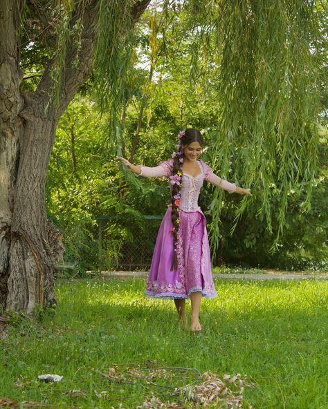 My Rapunzel YouTube video is out now! If you want to see a detailed look on how I made this dress, go give it a watch! - #rapunzel #rapunzelhair #rapunzelcosplay #rapunzeltangled #tangled #tangledcostume #tangledcosplay #tangledtuesday #disneyprincess #disneyprincesses #disneyprincesscosplay #disneycosplay Tangled Dress Inspired Outfits, Rapunzel Photoshoot, Rapunzel Disneybound, Alexandra Louise, Tangled Dress, Tangled Cosplay, Tangled Costume, Rapunzel Cosplay, Disney Princess Cosplay