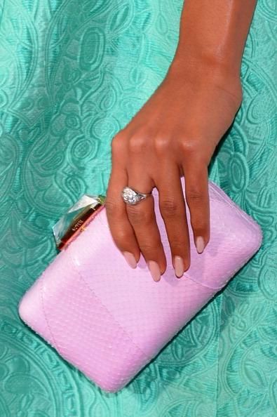 Kerry's accessories Neil Lane Rings, Silver Glitter Eye Makeup, Talon Nails, Neutral Nail Polish, Nails Oval, Naacp Image Awards, Neutral Nail, Purple Tips, Neil Lane