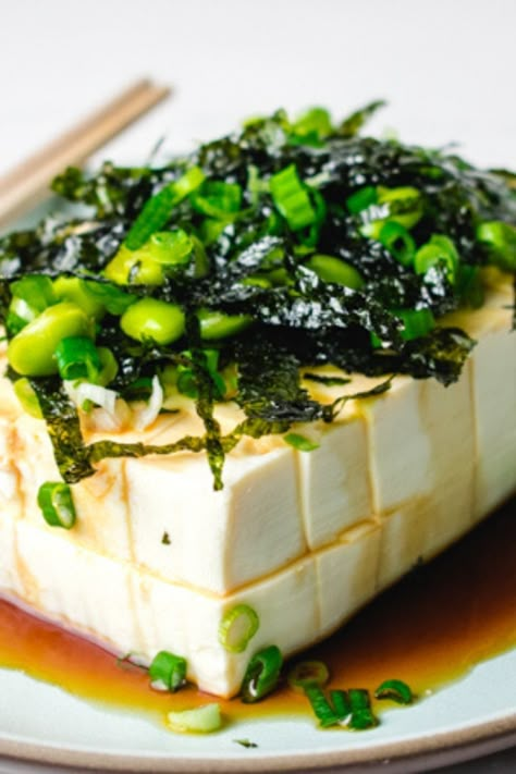 Japanese Keto, Tofu Japanese, Japanese Tofu, Silken Tofu Recipes, Dirty Keto, Soft Tofu, Asian Dish, Delicious Salad Dressings, Tofu Salad