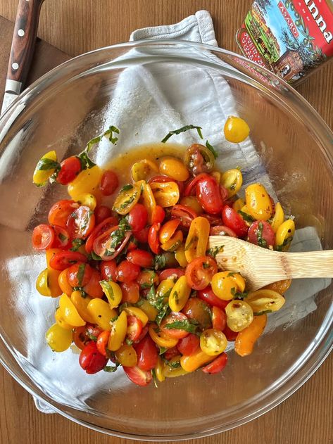 Post Image Ina Garten Summer Tomato Pasta, Ina Garden Summer Pasta Salad, Ina Garden Summer Pasta, Ina Garten Summer Pasta Salad, Ina Garten Summer Garden Pasta, Summer Garden Recipes, Garden Pasta Recipes, Summer Italian Recipes, Ina Garten Pasta Salad