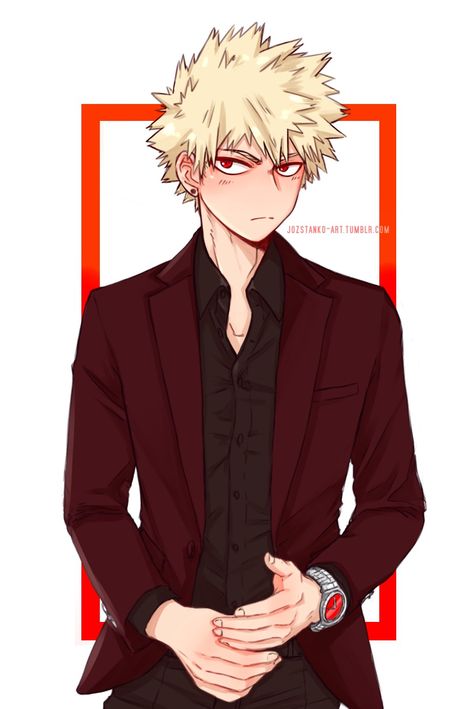 Bakugou Katsuki Fanart, Suit Series, Katsuki Fanart, Suits Series, Katsuki Bakugou, Bakugou Katsuki, Gender Envy, Art Stuff, Gentleman