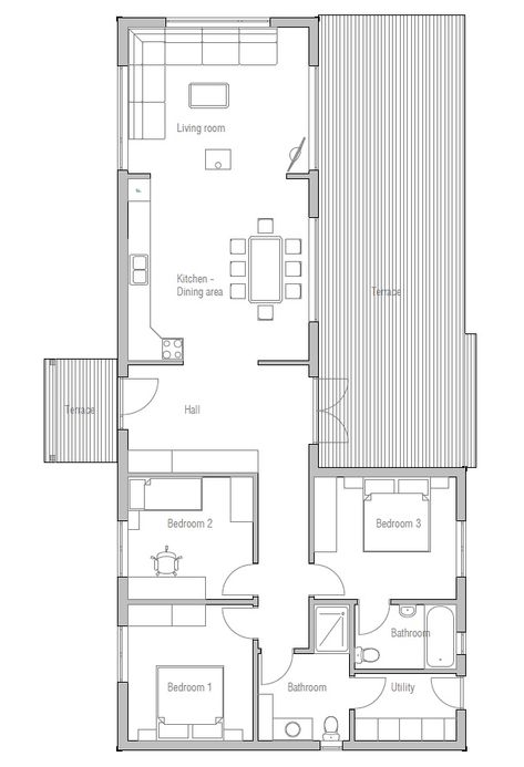 1500 Sq Ft House, Small Modern House Plans, Basement House Plans, Open House Plans, Affordable House Plans, Designs Printable, Porch House Plans, A Frame House Plans, Cottage Style House Plans