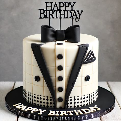 Birthday Cake Designs For Men 6 70th Birthday Cake Men, Happy Birthday Cake For Men, Men’s Birthday Cake Mens Birthday Cake Classy, Suit Cake Designs For Men, Unique Cake Designs For Men, Men’s Round Birthday Cake, Unique Birthday Cake For Boyfriend, Tux Cake For Men, Suit Birthday Cake For Men