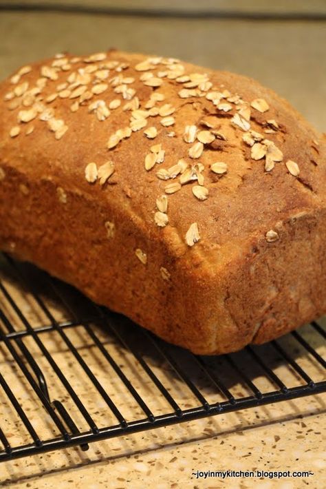 Oatmeal Flour Recipes, Oatmeal Flour, 100 Whole Wheat Bread, Oat Flour Recipes, Honey Oat Bread, Buttermilk Bread, Honey Bread, Oatmeal Bread, Honey Oats