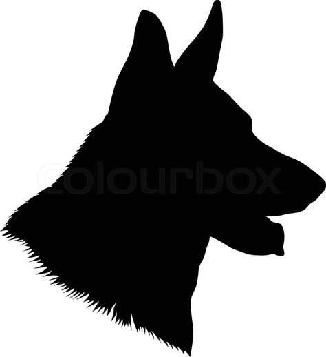 German Shepherd Tattoo, Shepherd Silhouette, Carving Stencils, Black German Shepherd, Dog Exercise, Handmade Dog Collars, Outdoor Classroom, Coban, Animal Silhouette