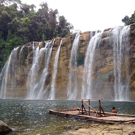 Tinuy-an Falls December 2014 @ Bislig, Surigao del Sur, Philippines Tinuy-an Falls Philippines, Tinuy An Falls, Surigao Del Sur, Surigao City, Math Clock, Davao City, Davao, Beautiful Curtains, Tourist Spots