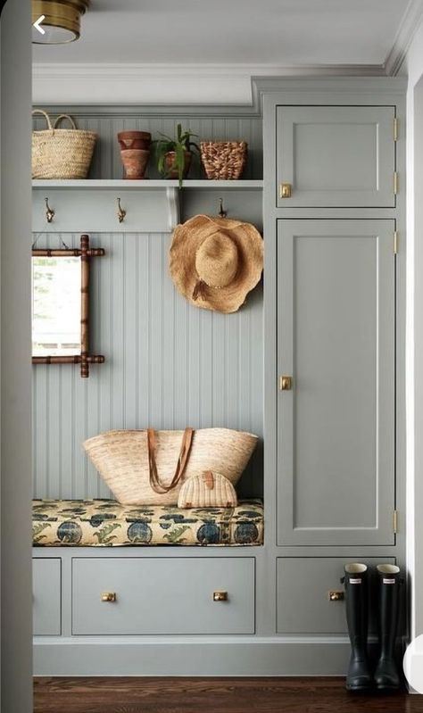 Shelves In Entryway, Entryway Builtins, Coat Rack Hallway, Open Mudroom Entryway, Entryway Hanging Hooks, Built In Coat Rack With Bench, Closet Hall Tree, Small Vestibule Ideas, Colonial Mudroom