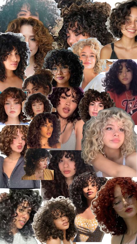 Emo Shag, Shaggy Curly Hair, Undercut Short Hair, Bob Black Women, Fluffy Bob, Short Layered Curly Hair, Really Curly Hair, Short Hair Curly, Bob Black