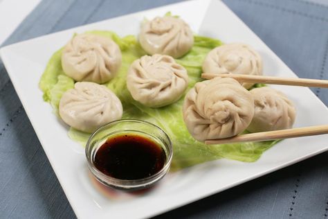 How to make Kung Fu Panda Dumplings | Rosanna Pansino Panda Food, Chicken Dumplings Recipe, Homemade Chicken And Dumplings, Nerdy Nummies, Rosanna Pansino, Kung Fu Panda 3, Chicken Dumplings, Panda Birthday, Panda Party