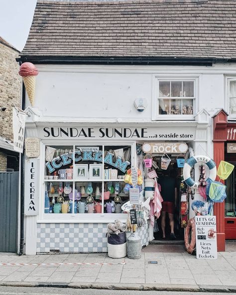 Sundae Sundae Whitstable @angelao8tk who else doesn't want summer to end? #icecreamshop #shopfront #sharingaworldofshops Town Aesthetic, Shop Exterior, Shop Facade, 2024 Inspiration, Urban Sketch, Shop Windows, Location Inspiration, European House, Shop Fronts