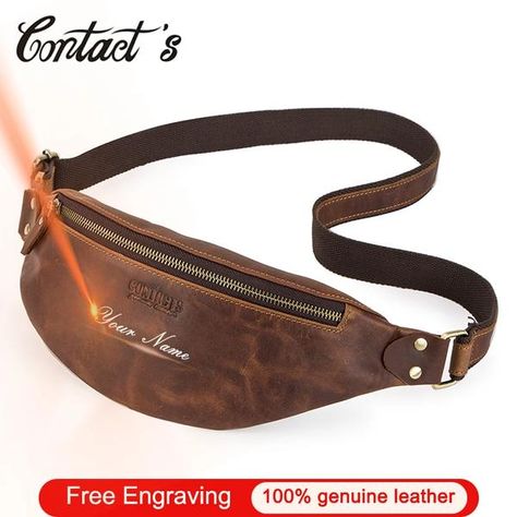 Leather Waist Pack, Waist Bags For Women, Leather Waist Bag, Leather Fanny Pack, Travel Purse, Waist Bags, Leather Zipper, Small Crossbody, Chest Bag