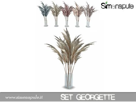 Sims 4 Pampas Grass Cc, Sims 4 Cc Pampas, The Sims Resource Living Room Objects, Sims 4 Cc Decor Wall Art, Sims 4 Plants Cc, Living Room Objects, Cc Clutter, Sims4 Lookbook, Sims 4 Beds