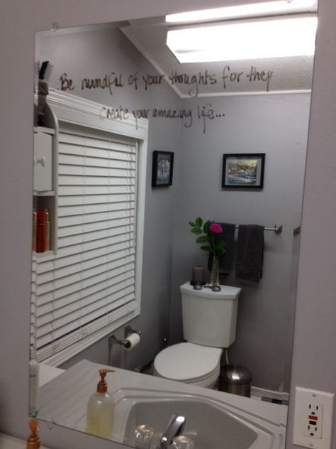 Mirror Markers Ideas, Posted Notes, Markers Ideas, Mirror Quotes, Motivational Affirmations, Room Aesthetics, Scammer Pictures, Bathroom Update, Mirror Art