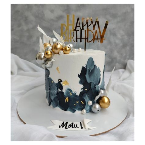 Eggless Double Truffle 💫 for a Husband where there are Faux Rounds and 24K Gold, Potato Strach Paper & everything on a Whipped Cream Birthday Cake For Papa, Abstract Cake, Cake For Husband, Truffles, Whipped Cream, Potato, Birthday Cake, Cream, Cake