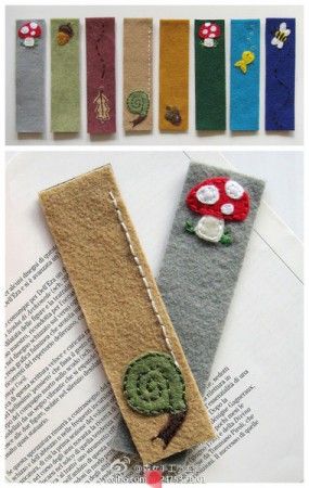 Felt Bookmarks Baby Mobil, Felt Bookmark, Felt Book, Felt Embroidery, Diy Bookmarks, Book Markers, Bookmarks Handmade, Felt Diy, Felt Art