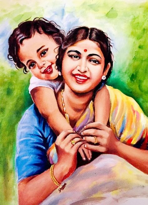 Mother And Child Drawing, Scenery Drawing For Kids, Meaningful Paintings, Mother Painting, Childhood Memories Art, Rajasthani Art, Mother Pictures, Book Cover Design Inspiration, Human Anatomy Drawing