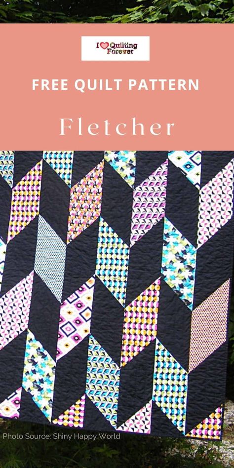 Quilt Patterns Free For Men, Free Quilt Patterns For Men, Sewing Machine Quilt Block Pattern Free, Sewing Machine Quilt Block, Manly Quilts, Chevron Quilt Pattern, Hst Quilts, Paper Quilting, Block Quilts