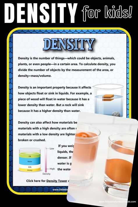 Density Notes, Density Experiment For Kids, Water Density Experiment, Density Experiment, Science Experiments Kids Elementary, School Science Projects, Water Experiments, Experiments Kids, Experiments For Kids