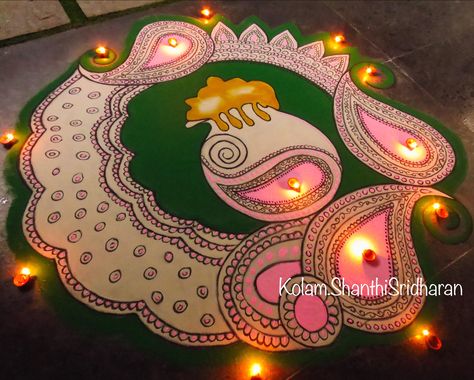 Dhanteras Rangoli Designs Latest, Rangoli For Pongal Festival, Dhanteras Rangoli Designs Diwali, Kalichaudas Rangoli, Rangoli Designs For Dhanteras, Rangoli For Dhanteras, Kolam For Pongal, Christmas Kolam, Sankranti Rangoli Designs