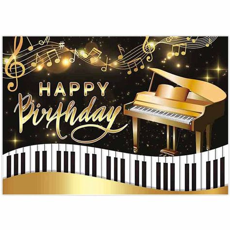 Happy Birthday Music Notes, Happy Birthday Piano, 2023 Birthday, Piano Pictures, Happy Birthday Music, Musical Cards, Birthday Man, Happy Birthday Wishes Messages, Happy Birthday Man