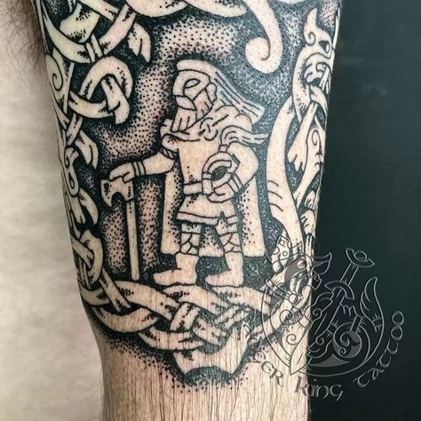 Nordic Tattoos, Tiny Characters, Celtic Sleeve Tattoos, Slavic Tattoo, Tatoo Styles, Scandinavian Tattoo, Viking Tattoo Symbol, Viking Tattoo Sleeve, Tattoo Artists Near Me