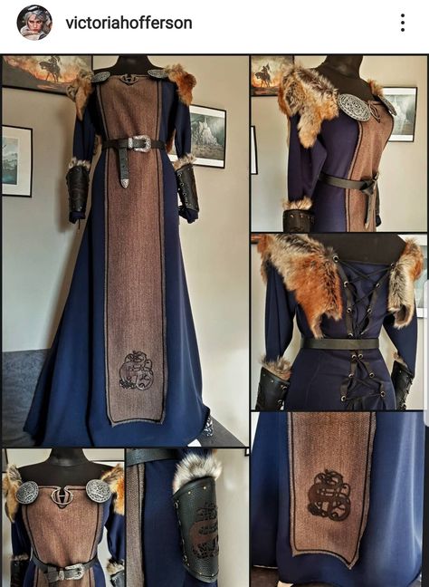 Royal Viking Clothing, Nordic Dress Viking Woman, Old Norse Clothing, Viking Winter Clothing, Viking Dress Woman, Viking Dress Pattern, Viking Gown, Viking Attire, Nordic Dress